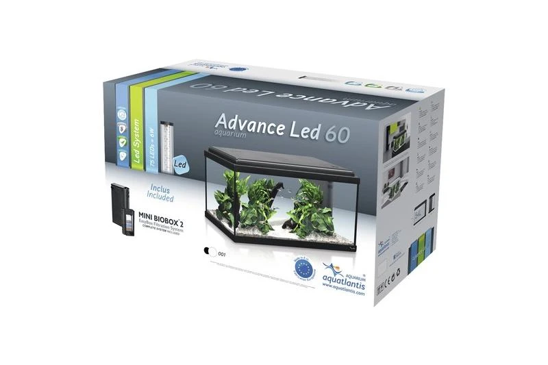 Aquatlantis Aquarienset Advance 60 LED, Schwarz 2 Aquatlantis Aquarienset Advance 60 LED, Schwarz – Bild 2