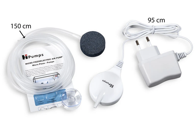 HPumps Nano Piezo Luftpumpe, Manta Weiß 18l/h, Durchlüfterpumpe 2 HPumps Nano Piezo Luftpumpe, Manta Weiß 18l/h, Durchlüfterpumpe – Bild 2