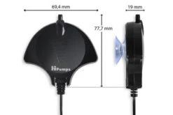 HPumps Nano Piezo Luftpumpe, Manta Schwarz 18l/h, Durchlüfterpumpe 9 HPumps Nano Piezo Luftpumpe, Manta Schwarz 18l/h, Durchlüfterpumpe -Zubehör für Haustieraquarien 28s13014 Abmessungen schwarz