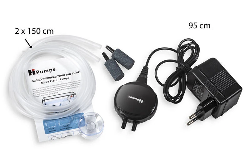 HPumps Nano Piezo Luftpumpe Zweikanal 2x18l/h, Doppel-Durchlüfterpumpe 2 HPumps Nano Piezo Luftpumpe Zweikanal 2x18l/h, Doppel-Durchlüfterpumpe – Bild 2