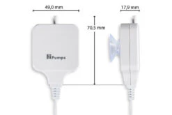 HPumps Nano Piezo Luftpumpe, Weiß Eckig 18l/h, Durchlüfterpumpe -Zubehör für Haustieraquarien Piezopumpe eckig weiss 1